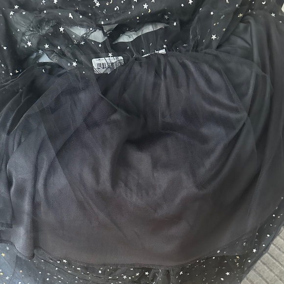 KATE HEWKO - Black & Gold Star Tiered Tulle Constellations Skirt - One Size - Picture 12 of 14
